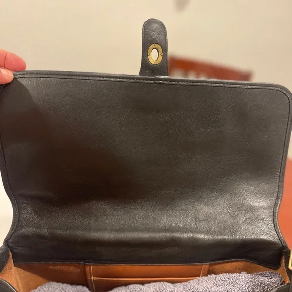 Vintage Coach Smooth Black Leather Metropolitan Briefcase Adj Strap 1133-311 OBO - Picture 12 of 16